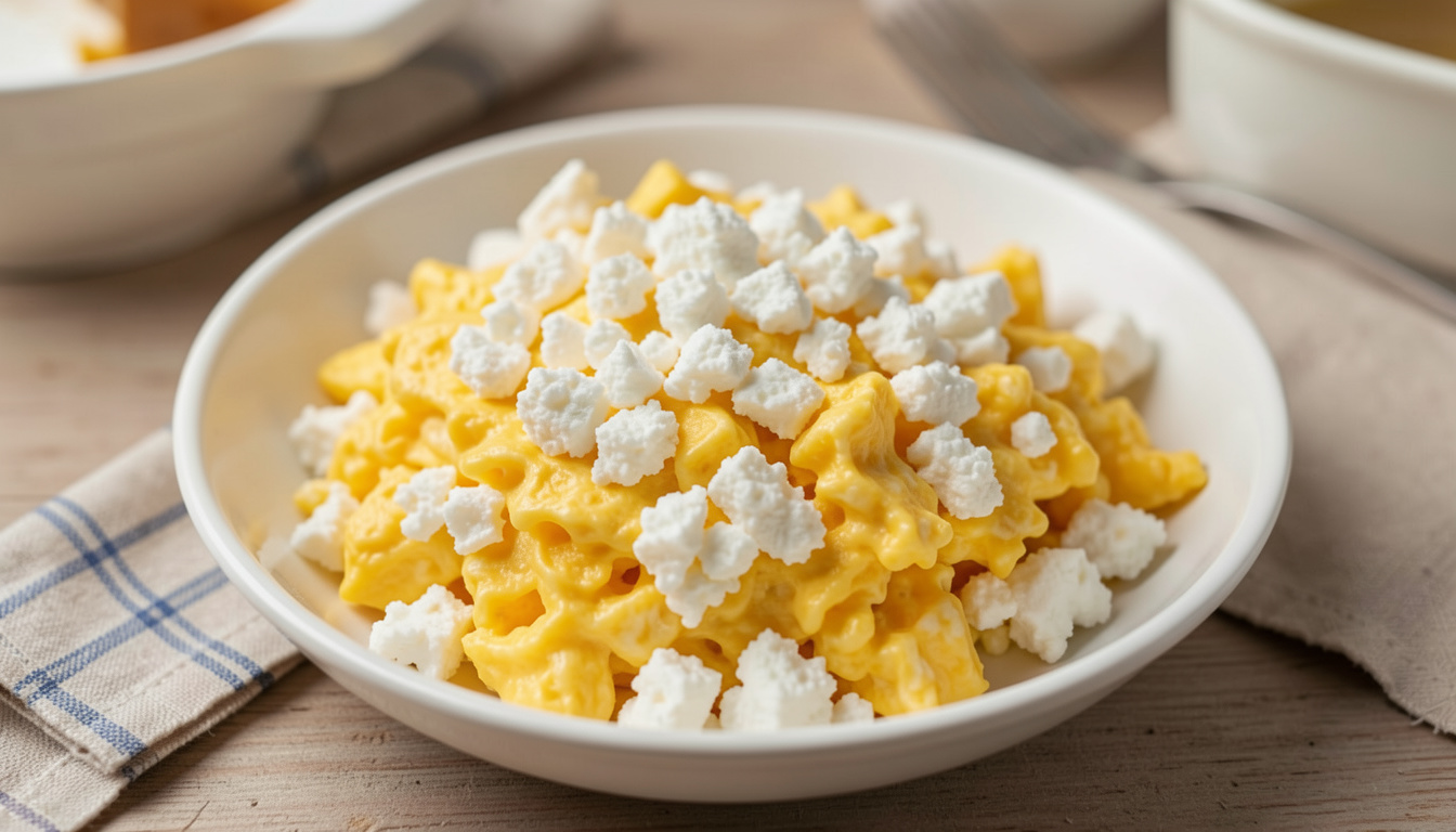 scrambled eggs with cottage cheese